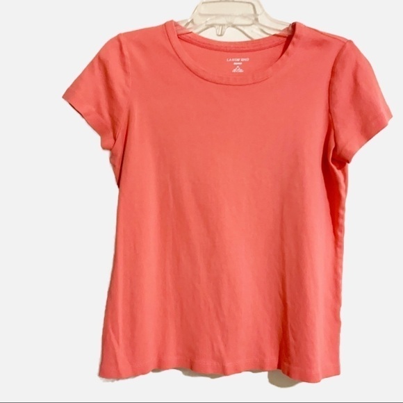 Lands' End Tops - Lands’ End Shaped Soft Stretchy Short Sleeve Coral Peach Tee. Size Medium 10/12